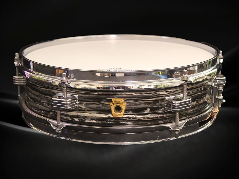 Ludwig No. 905 Jazz Combo 3x13" 6-Lug Piccolo Snare Drum with Keystone Badge SN#126941 (1965) - Oyster Black pearl image 1