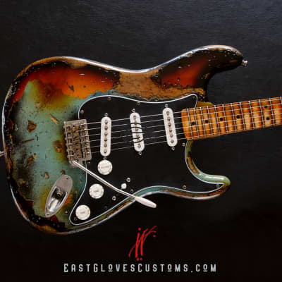 Fender Stratocaster Daphne Blue/Sunburst Heavy Aged Relic [$180 OFF for Limited Time Only] image 1