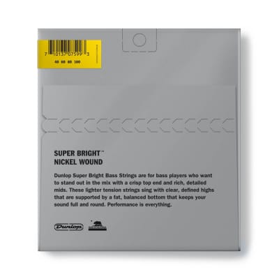 Dunlop DBSBN40100 Super Bright Nickel Wound, Light Set/4 image 2