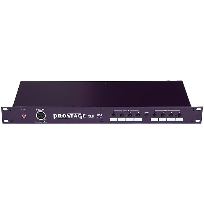 XLS 19" True Bypass Looper Effects Switcher, 8 Loops, Reverb