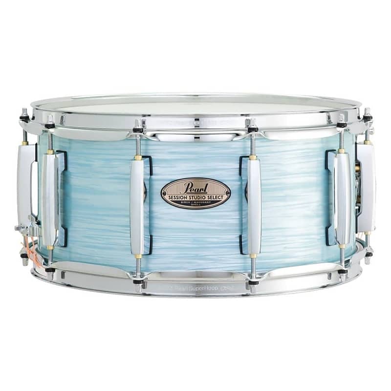 Pearl Session Studio Select 14x5.5 Snare Drum Ice Blue Oyster image 1