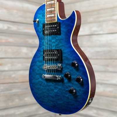 Zemaitis Z Series Z22QQ Electric Guitar - Trans Blue Burst (TBB-DBC6) image 2