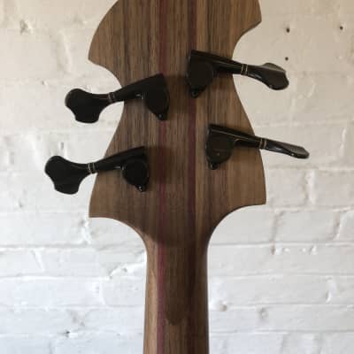 Letts Woden short scale 4 string bass Purpleheart  Walnut Santos Rosewood handcrafted in the UK 2023 image 8