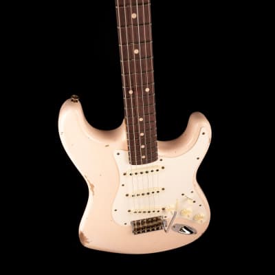Fender Custom Shop Limited Edition 1959 Stratocaster Relic Super Faded Aged Shell Pink image 4