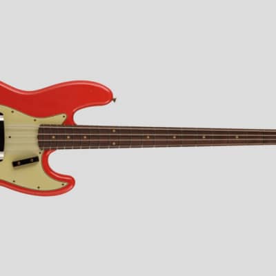 Fender Custom Shop Time Machine 1963 Jazz Bass Aged Fiesta Red Journeyman Relic for sale