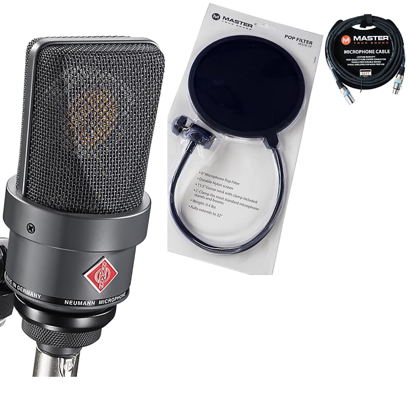 Neumann TLM 103 MT Condenser Microphone, Matte Black w/ Cable & Pop Filter