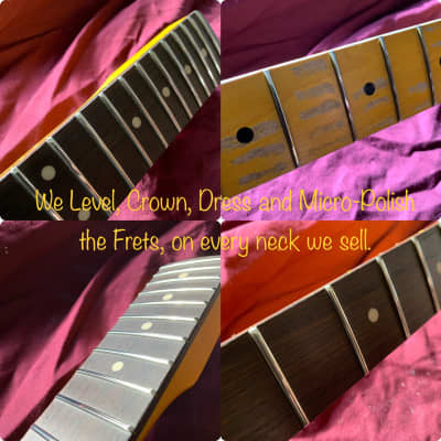 THIN 21 Medium Fret Closet Classic 9.5 C  Stratocaster Allparts Fender Licensed vintage maple neck image 6