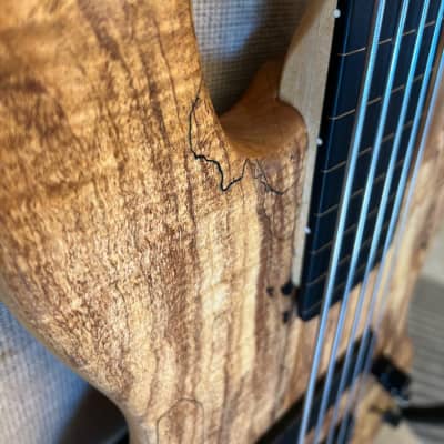 2015 Muckelroy Muck J5 Fretless Bass Natural Custom USA 5 String w/ RBX Gig Bag (9lbs) image 4