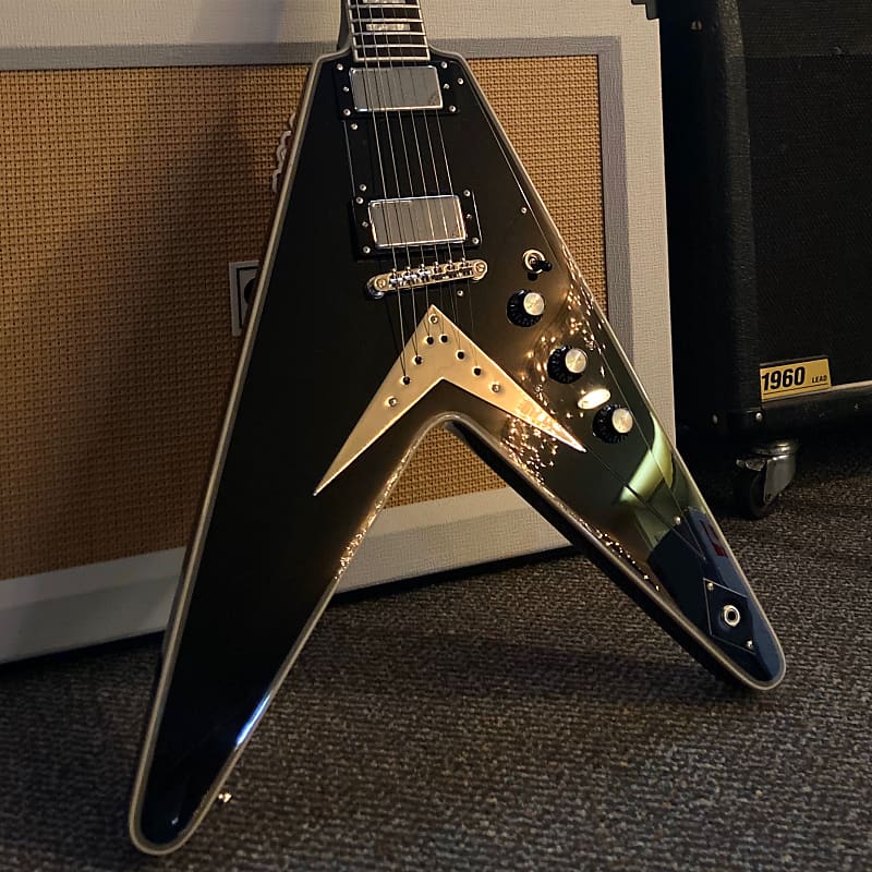 Epiphone Brent Hinds Rare Flying V Custom Black HSC | Reverb Epiphone Brent Hinds Rare Flying V Custom Black HSC | Reverb