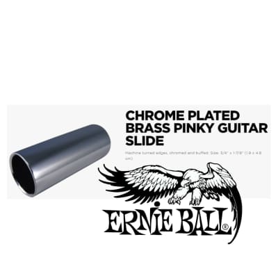 Ernie Ball Electric Guitar Slide pinky Chrome Plated Brass 4234 Rock Blues image 2
