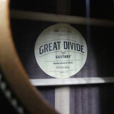 Great Divide Lefty Acoustic Guitar - SBDC-24-LH-G image 6