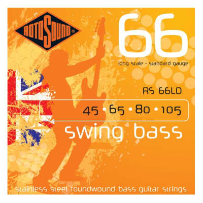 ROTOSOUND RS66LD Swing Bass 045-105 Stainless Steel. Saiten für 4-String E-Bass for sale