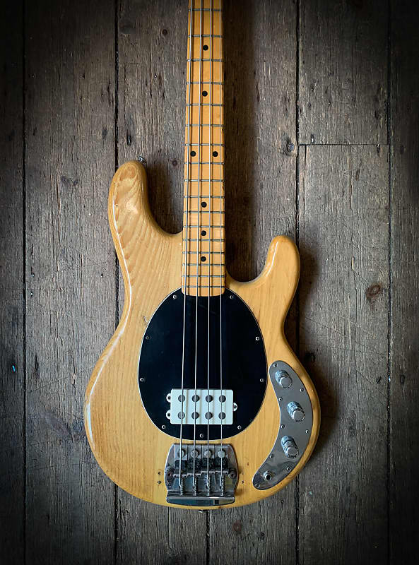 1977 Music Man  Stingray 4  Bass in Natural finish & original hard shell case image 1