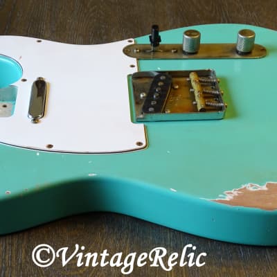 aged RELIC nitro Telecaster ALDER loaded body Seafoam Green Fender '64 Pickups bridge image 16