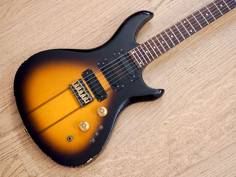 1980s Kawai Z-1 Neck Thru Vintage Electric Guitar Tobacco