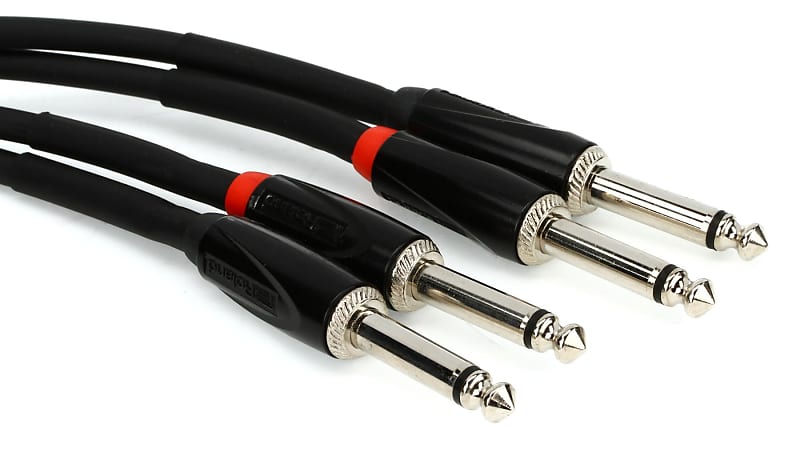 Roland RCC-3-2814 Black Series Interconnect Cable - Dual 1/4-inch TS to Dual 1/4-inch TS - 3 foot image 1