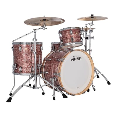 Ludwig Classic Maple 9x13, 16x16, 14x22 Oyster Pink Drum Set image 2