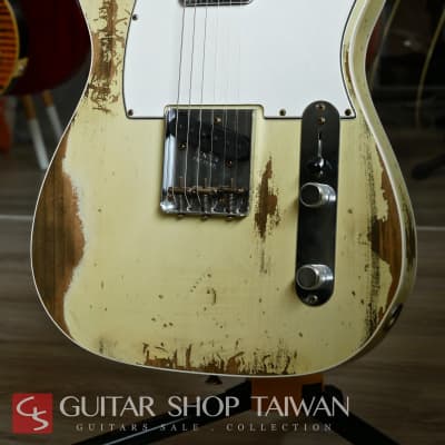 2021 Fender Custom Shop 1960 Telecaster Heavy Relic-Vintage White. image 23