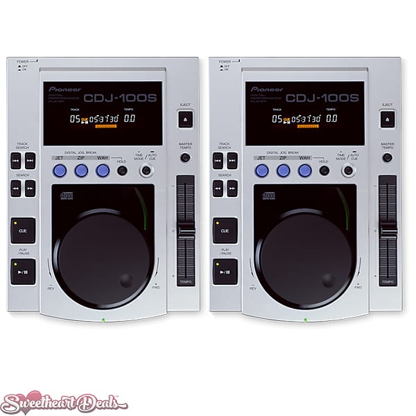 Pair of Pioneer CDJ-100S Professional Table-top CD player w/ Effects