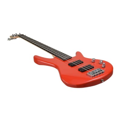 Artist AG105RD Electric Bass Guitar Plus Accessories - Solid Red image 5