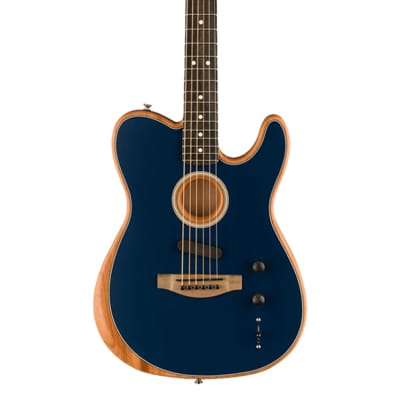 Used Fender American Acoustasonic Telecaster Steel Blue w/ Ebony FB image 3