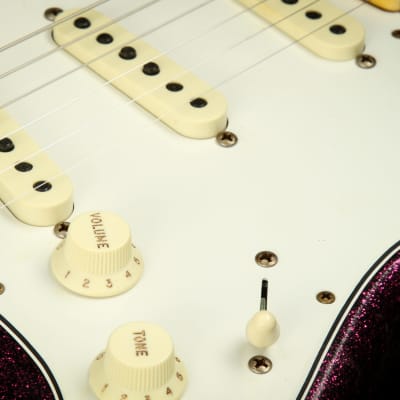 Fender Custom Shop LTD 1965 Stratocaster Relic – Aged Magenta Sparkle image 15