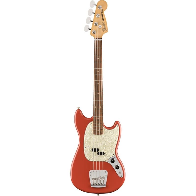 Fender Vintera 60s Mustang 4-String Electric Bass w/ Gigbag - Fiesta Red image 1