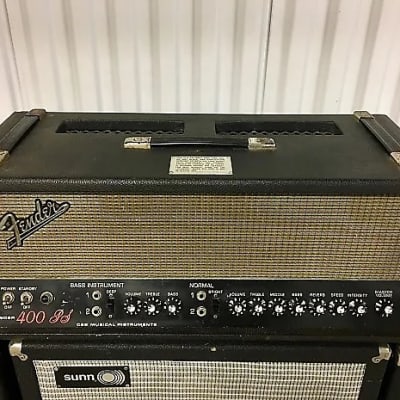 Fender 400-ps c 1969 original vintage USA 500 watt all tube monster bass guitar amplifier image 3