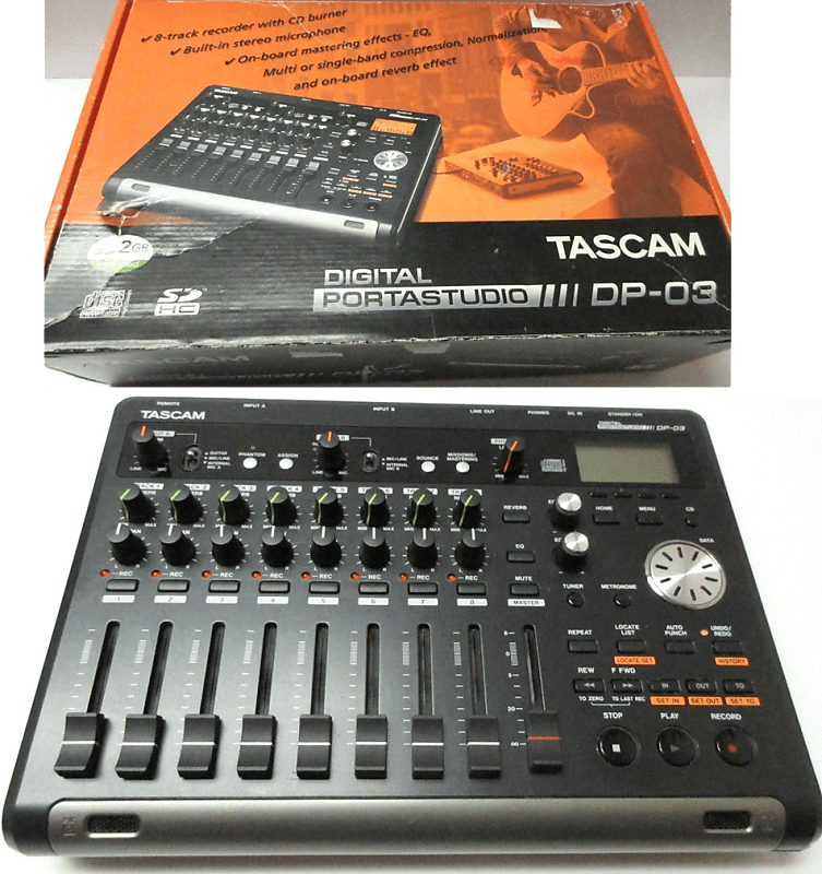 Near Mint TASCAM Portastudio DP-03 CD burner Usb2+ 2gb SD Card +