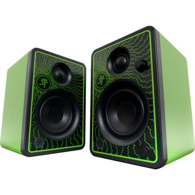 Mackie CR3-XLTD Creative Reference Series 3" Multimedia Professional Monitors Limited Edition - Green Lightning image 1