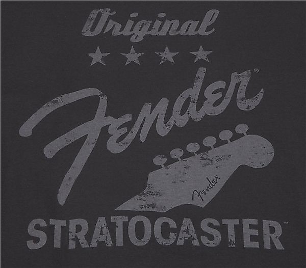 Fender Original Strat T-Shirt, Charcoal, M 2016 image 2