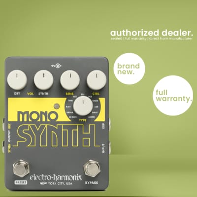 Electro Harmonix Mono Synth Engine Synthesizer Guitar Effects Pedal image 1