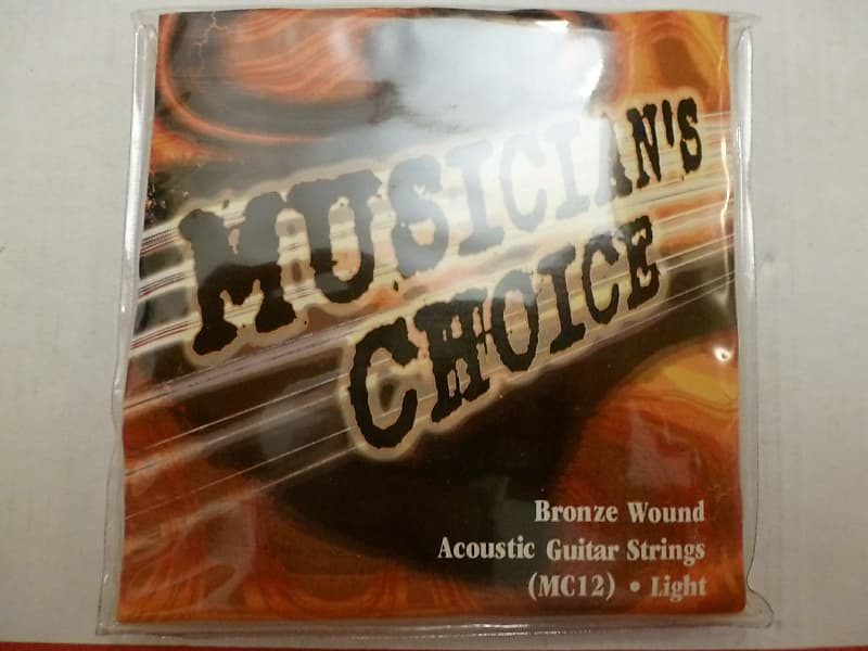 Good Inexpensive Gift: New Sealed-Package N.O.S. Vintage Musician's Choice MC12 Light Lite Acoustic Guitar Center Strings Bronze Wound NOS (New Old Stock) great price deal + SAVE More if you Buy More Than 1 Set image 1