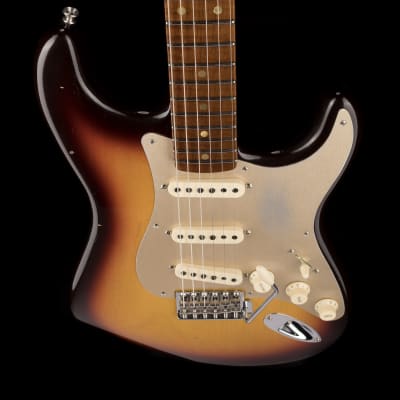Fender Custom Shop Limited Edition Roasted 1958 Stratocaster Special Journeyman Relic Chocolate 3-Tone Sunburst image 4