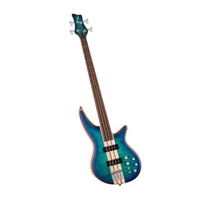 Jackson Pro Series Spectra Bass SBFM IV 4-String Right-Handed Bass Guitar with Multi-Laminated Body and Caramelized Jatoba Fingerboard (Chlorine Burst) image 3