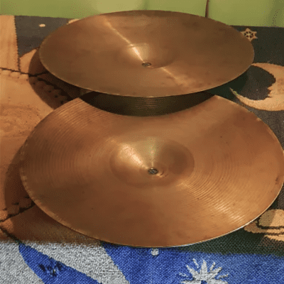 Vintage Zildjian 14" Hi Hats - 820g & 1315g - (see my other listings for two 20" vintage Zildjians to match!) image 2