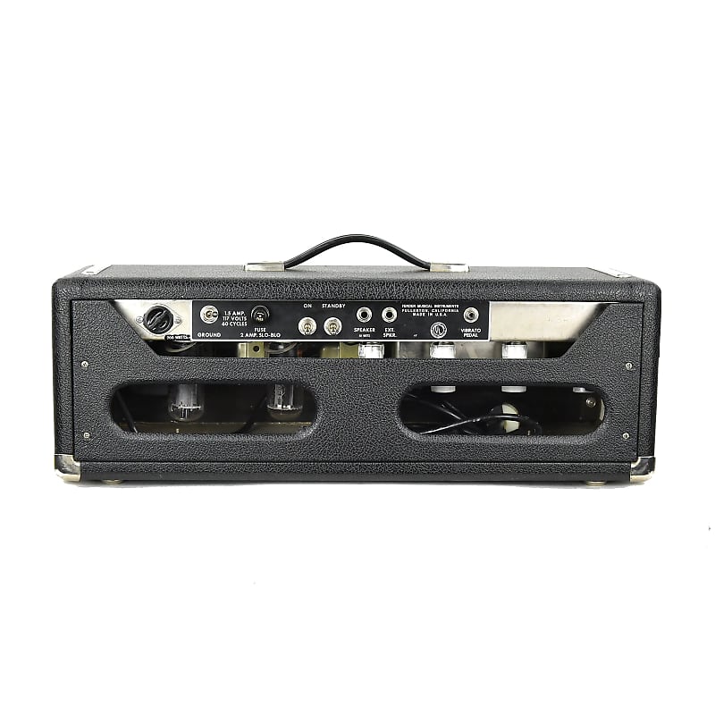 Fender Black Panel Bandmaster 40-Watt 2-Channel Guitar Amp Head 1963 - 1967 image 2