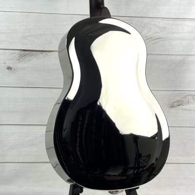 Royall Resonators Royall Trifecta Bright Mirror Nickel Finish Brass Body Tricone Resonator Guitar image 13