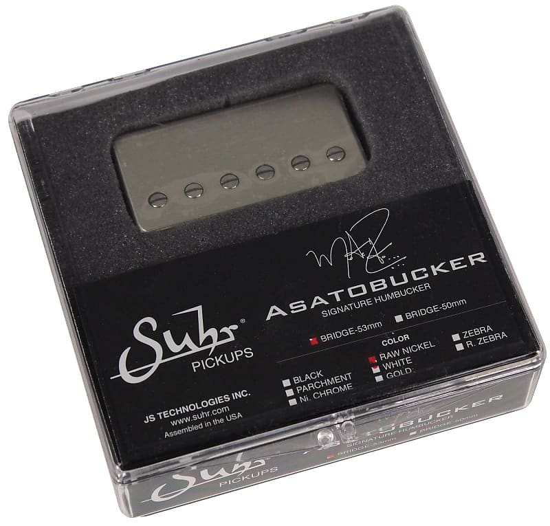 Suhr Asatobucker Pickup, Bridge, Raw Nickel, 53mm | Reverb Canada