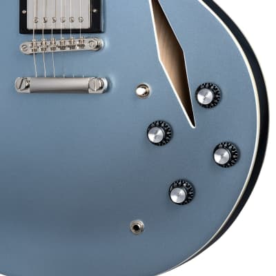 Epiphone Dave Grohl Signature DG-335 Semi-Hollow Guitar w/ USA Gibson Pickups and Hard Case - Pelham Blue image 2