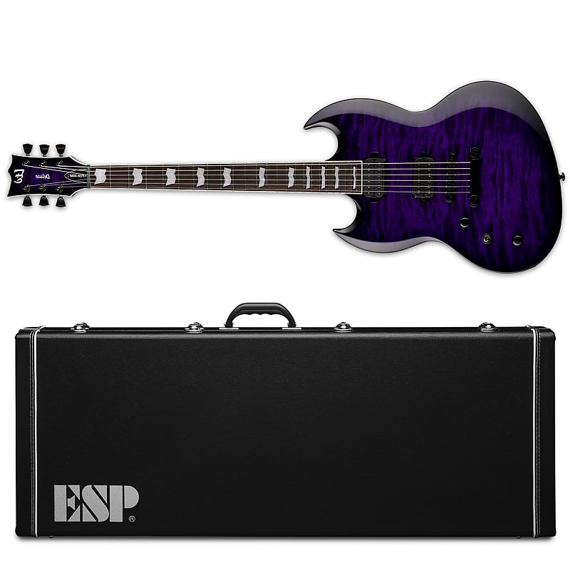 ESP LTD Viper-1000 LH See Thru Purple Sunburst Left-Handed Electric Guitar + Hard Case Viper 1000 image 1