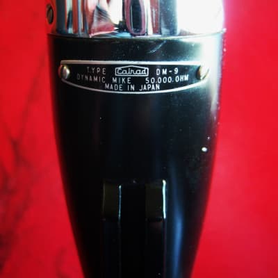 Vintage 1960's Calrad DM-9 dynamic microphone black harp mic w stand Olson Lafayette prop display image 4