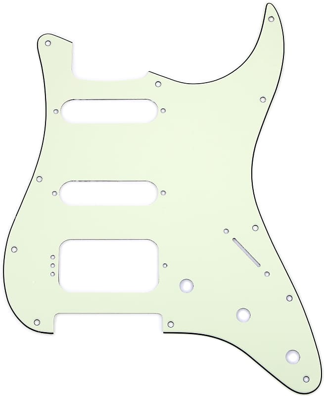 3-ply Mint Green Pickguard for Fender Stratocaster Strat USA MIM HSS/SSH, Open, Rounded Humbucker image 1