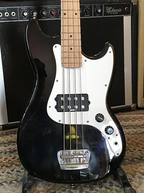 Squier Bronco Bass with Pickup / Preamp Mod Upgrade 2006? Black