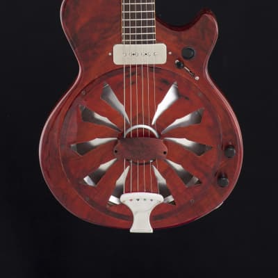 Maudal Musical Machines  Cherry Pop, a Woodface™ electric resonator  2016 Cherry red, nitro image 8