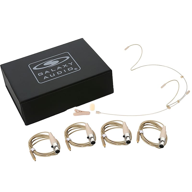 Galaxy Audio HSM4 Dual Ear Headset Mic With 4 Shure Connector Reverb