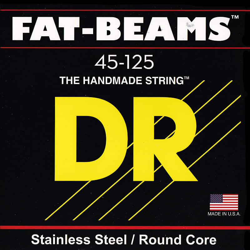 DR Strings FB5-45 5-String Fat Beam Medium 45-125 Bass Guitar Strings image 1