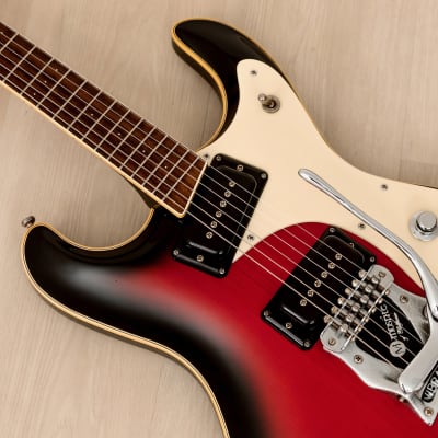 2000s Mosrite USA Ventures Model Mark I 1964 Vintage Reissue Red Sunburst w/ Vibramute, Fillmore image 7