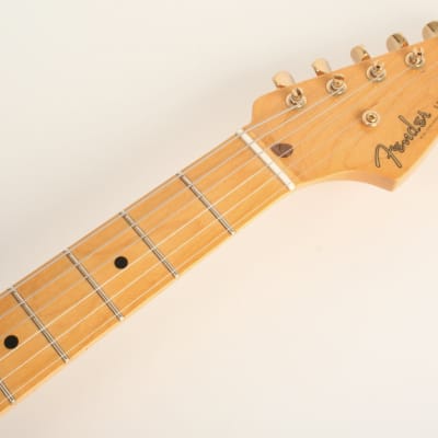 Fender Custom Shop 1955 Stratocaster DLX Closet Classic 1-Piece Maple Neck Faded Aged Fiesta Red CZ585601 image 6