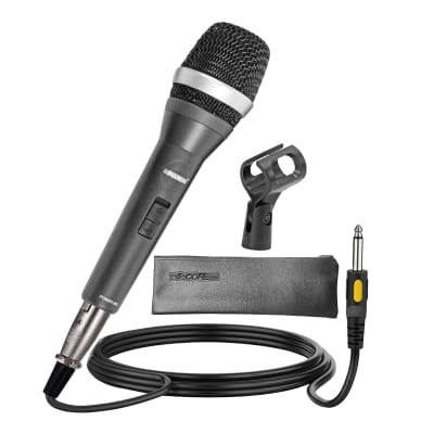 5 Core Professional Dynamic Microphone Cardioid Unidirectional Handheld Vocal Mic 3 Piece Karaoke for Singing Wired Microfono with Detachable 12ft XLR Cable, Mic Clip, Carry Bag 5C-POWER 3PCS image 4